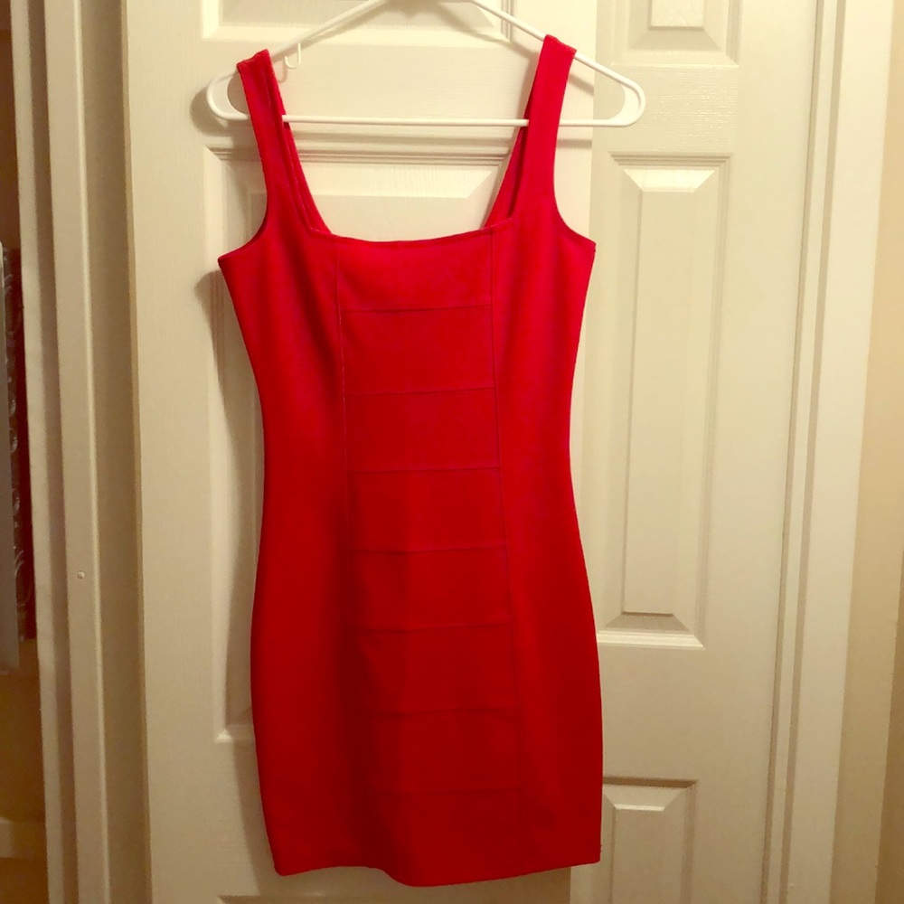Mini red dress